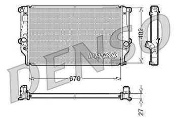 Радиатор охлаждения DENSO DRM50025