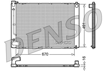 Радиатор охлаждения DENSO DRM50055