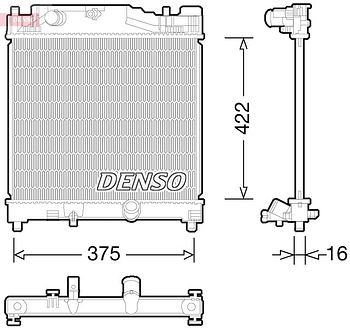 Радиатор охлаждения DENSO DRM50056