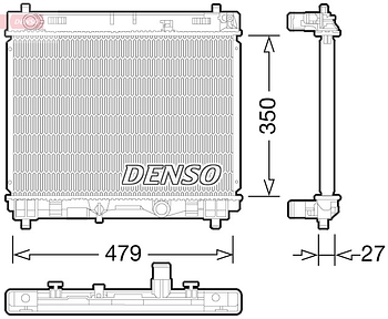 Радиатор охлаждения DENSO DRM50058