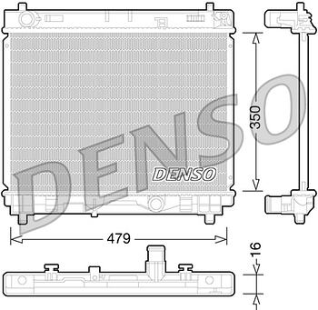 Радиатор охлаждения DENSO DRM50059