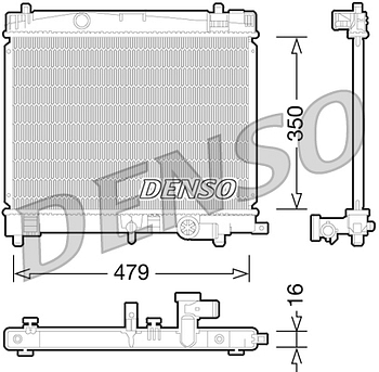 Радиатор охлаждения DENSO DRM50078