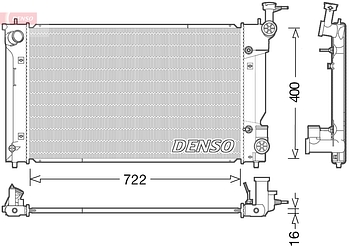 Радиатор охлаждения DENSO DRM50098