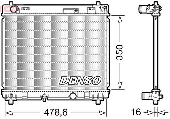 Радиатор охлаждения DENSO DRM50104