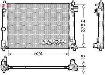 Радиатор охлаждения DENSO DRM50130