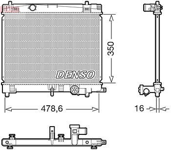 Радиатор охлаждения DENSO DRM50137