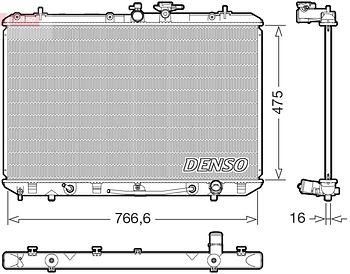 Радиатор охлаждения DENSO DRM50143