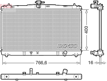 Радиатор охлаждения DENSO DRM50144