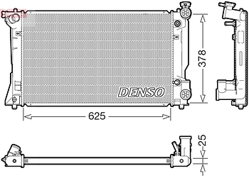 Радиатор охлаждения DENSO DRM50145