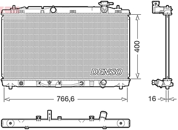 Радиатор охлаждения DENSO DRM50146