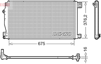 Радиатор охлаждения DENSO DRM50147