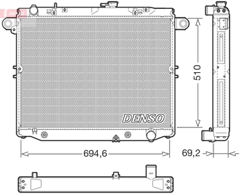 Радиатор охлаждения DENSO DRM50148