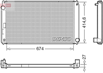 Радиатор охлаждения DENSO DRM50151