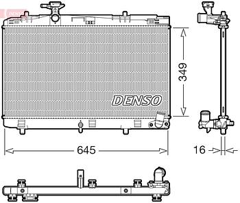Радиатор охлаждения DENSO DRM50155