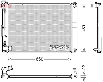 Радиатор охлаждения DENSO DRM51012