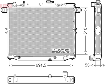 Радиатор охлаждения DENSO DRM51015