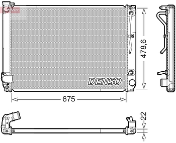Радиатор охлаждения DENSO DRM51016