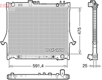 Радиатор охлаждения DENSO DRM99015