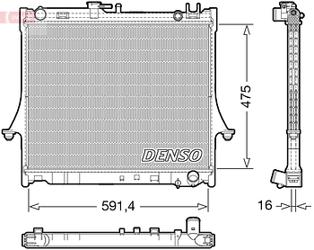 Радиатор охлаждения DENSO DRM99016