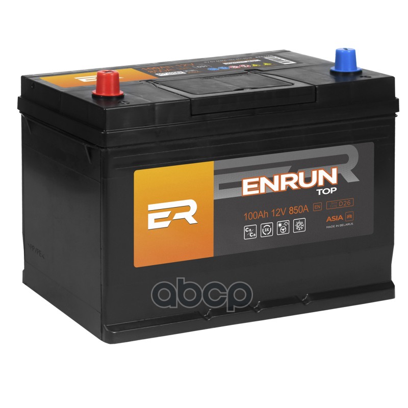 Аккумулятор ENRUN JIS TOP 100 Ач обратный R+ 303x175x225 D31 EN 850 А ENRUN EPA1000