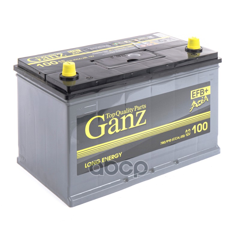 Аккумулятор GANZ ASIA EFB 100 Ач обратный R+ 306x175x225 D31 EN 780 А GANZ GAEFBA1000