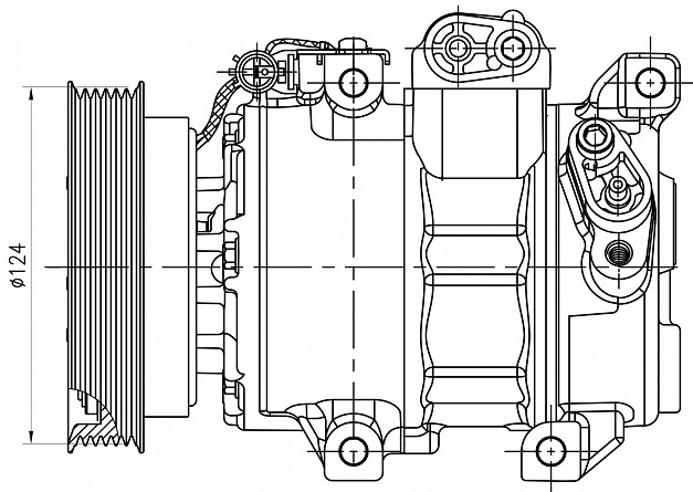 Компрессор кондиционера для автомобилей KIA Cerato II (09-)
