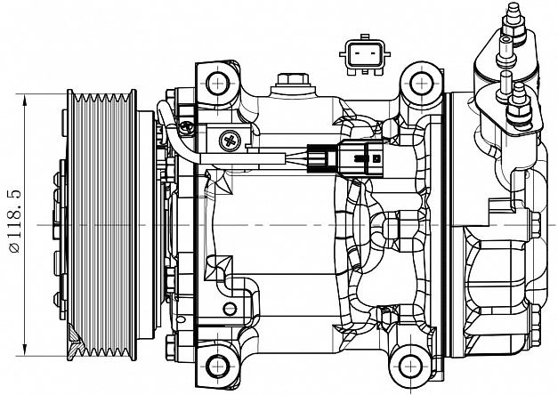Компрессор кондиционера для автомобилей (10-)Nissan Terrano