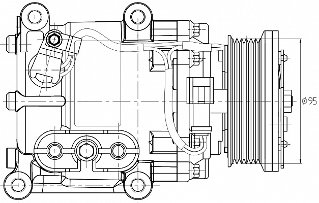 Компрессор кондиционера для автомобилей Ford Fusion (02-)Fie
