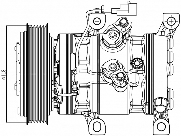 Компрессор кондиционера для автомобилей Haval Jolion (21-) 1