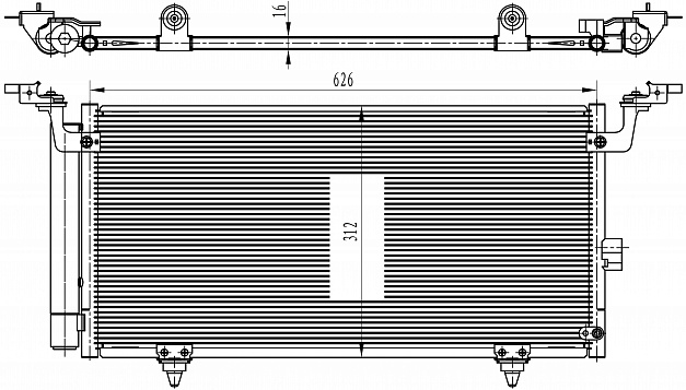 Радиатор кондиционера для автомобилей (14-) 2.5i (снизу ножк