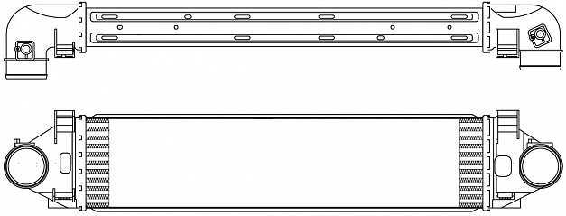 ОНВ (радиатор интеркулера) для ам XC60 (07-)S60 (10-) (2 отв
