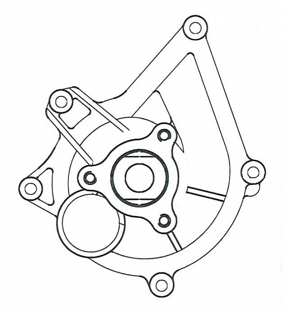 Насос водяной для автомобилей Chevrolet Onix (19-)Tracker (19-) 1.0i1.2i1.3i LUZAR LWP 0554
