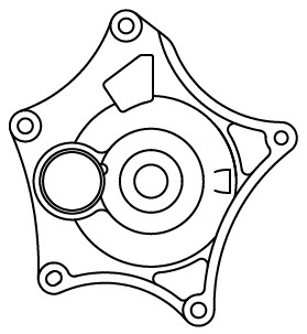 Насос водяной для автомобилей Chevrolet Malibu (15-) 1.5T LUZAR LWP 0557