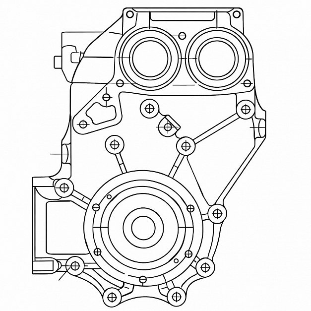 Насос водяной для ам Mercedes-Benz Actros MP2MP3 (03-) 11.9D [OM541] LUZAR LWP 1552
