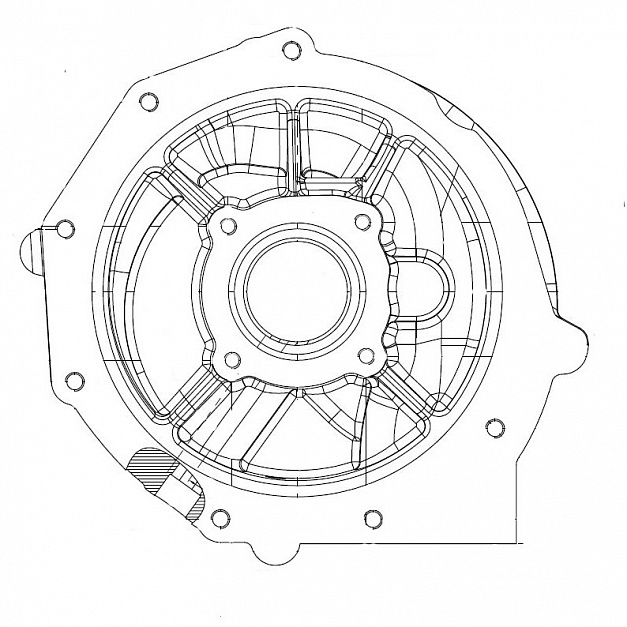 Насос водяной для ст Caterpillar 15.2D [C15]18.1D [C18] LUZAR LWP 3105