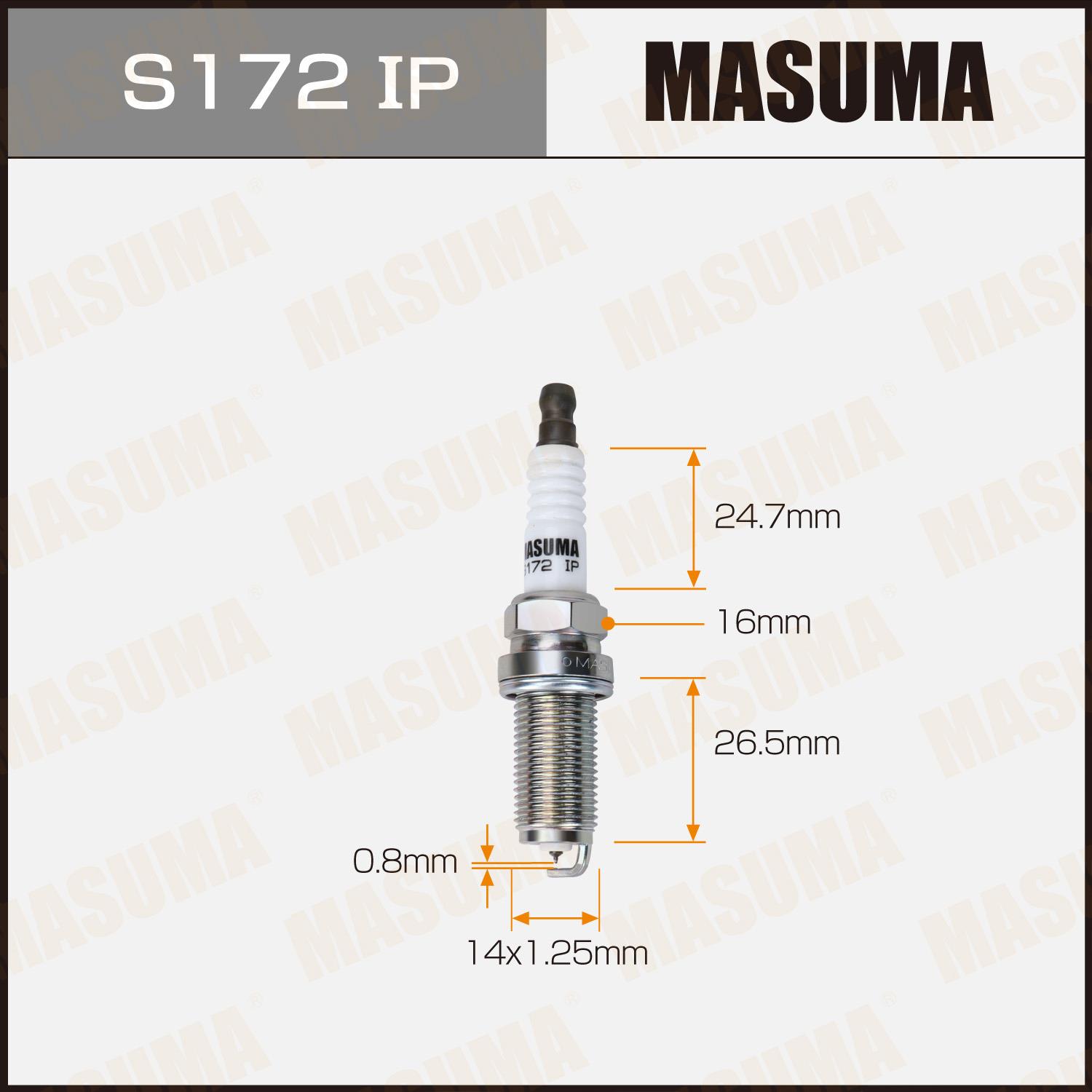 Свечи зажигания MASUMA S172IP Ford Volvo Subaru