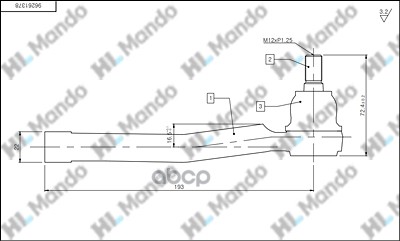 Наконечник рулевой L MANDO DSA020621
