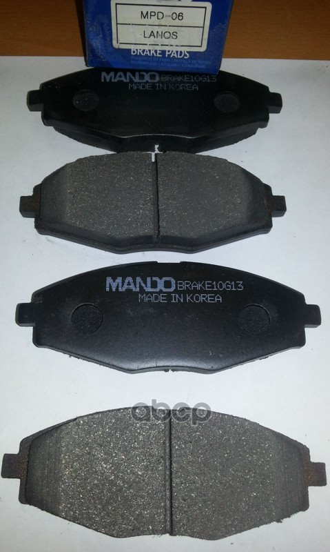 Колодки тормозные передние MANDO MPD06
