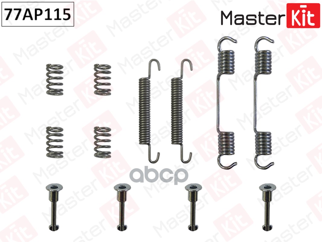 Комплект установочный барабанных колодок MASTERKIT 77AP115