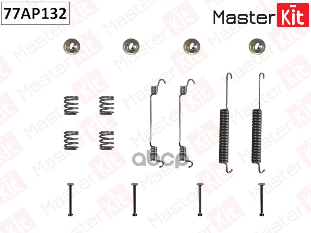 Комплект установочный барабанных колодок MASTERKIT 77AP132