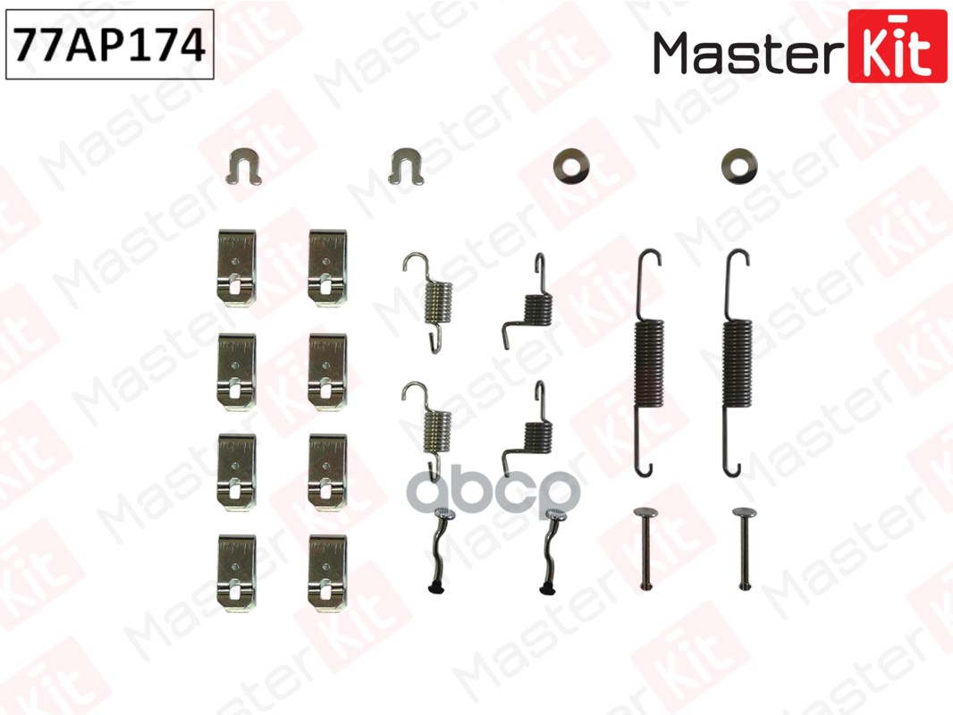Комплект установочный барабанных колодок MASTERKIT 77AP174