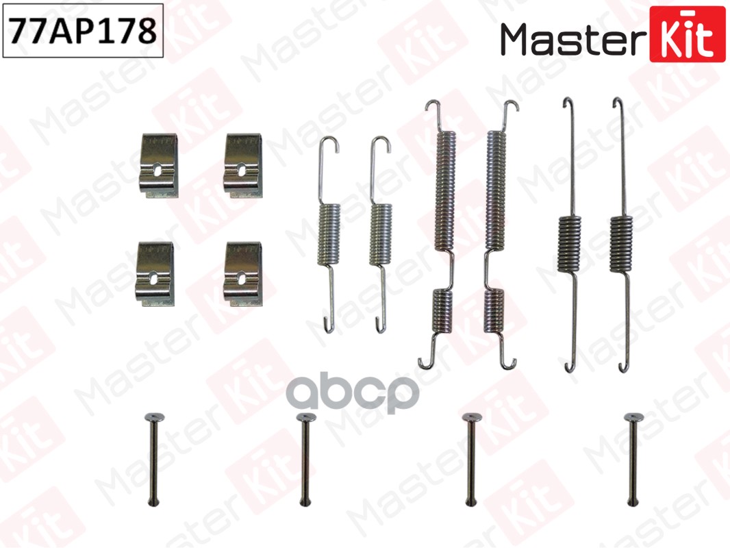 Комплект установочный барабанных колодок MASTERKIT 77AP178