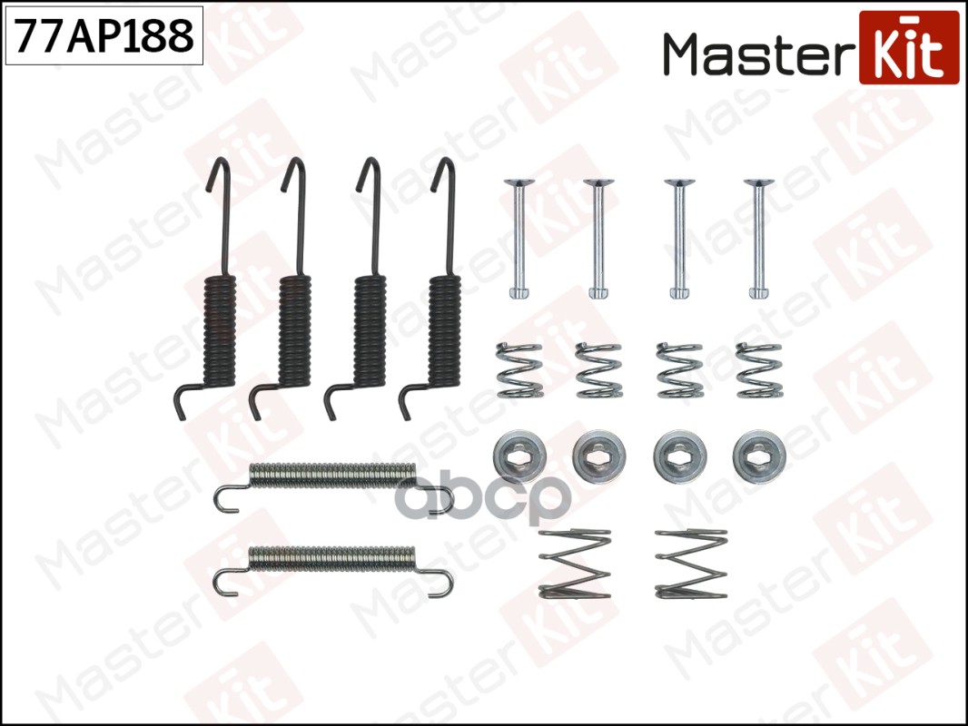 Комплект установочный барабанных колодок MASTERKIT 77AP188