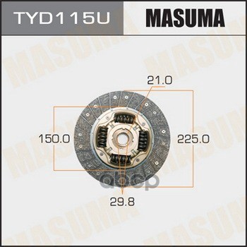 Диск сцепления MASUMA TYD115U