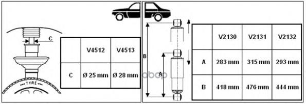 Амортизатор передний L=R MONROE V4513