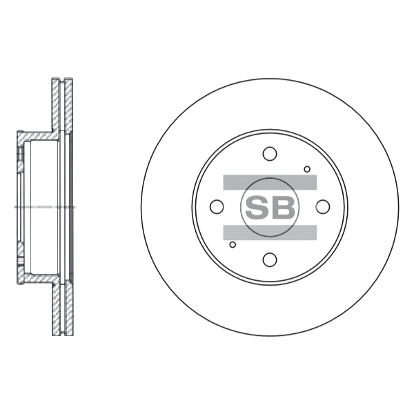 Передний тормозной диск SANGSIN SD1004