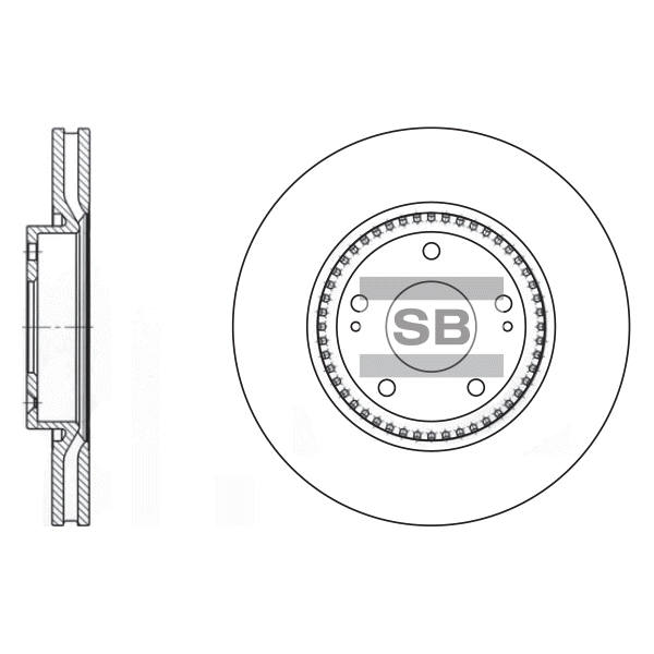 Передний тормозной диск SANGSIN SD1005