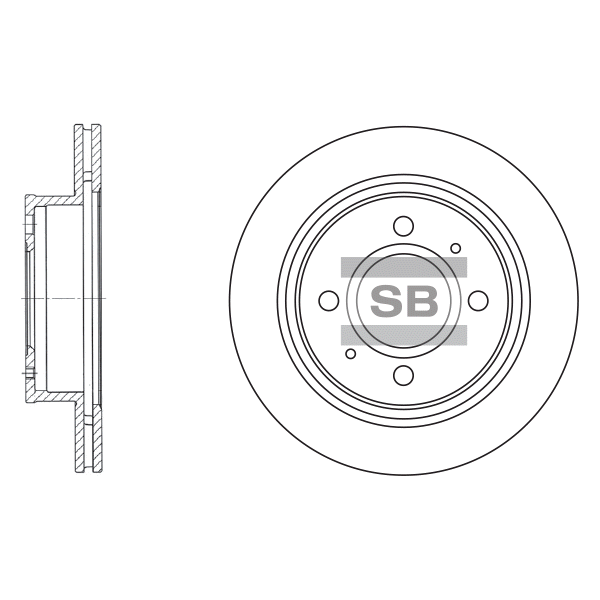 Передний тормозной диск SANGSIN SD1009