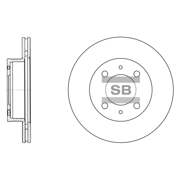 Передний тормозной диск SANGSIN SD1010