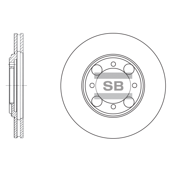 Передний тормозной диск SANGSIN SD1014